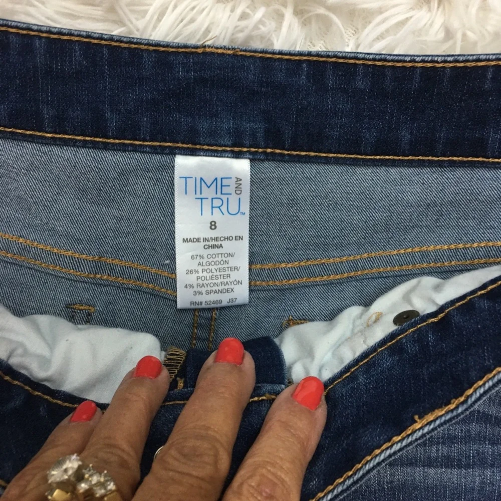 Denim Distressed Shorts Size 8